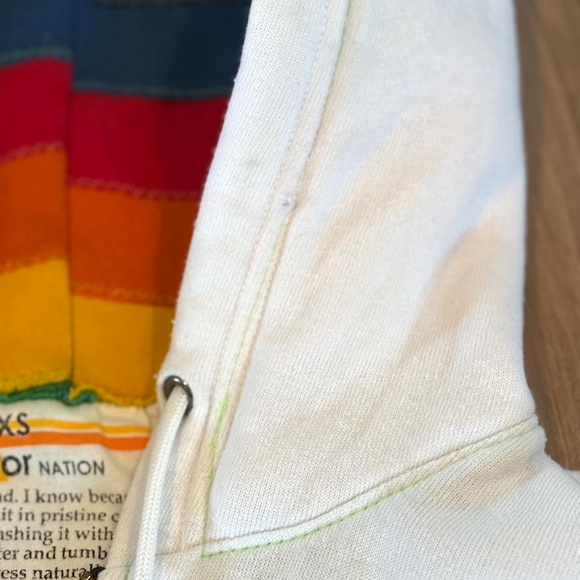 Aviator Nation White Rainbow Hoodie - X-Small (RARE) - Picture 16 of 16